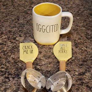 Rae Dunn Eggcited Mug Spatula Cookie Cutter Easter